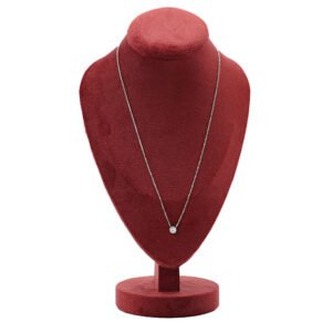 C0011 Colar ouro branco goata com muitos mini diamantes