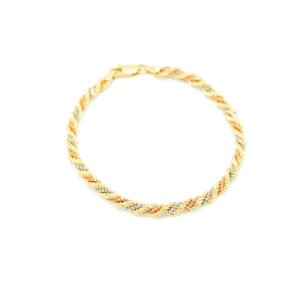 P003 Pulseira de pérolas com corrente de ouro