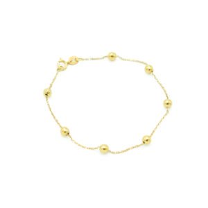 P004 Pulaseira de pérolas com corrente de ouro
