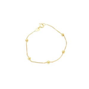 P005 Pulsera de pérolas com corrente de ourro