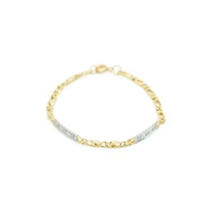 P009 Pulseira corrente baian torcida ouro amarelo/branco/bronze