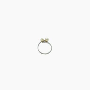 Anel ouro branco trevo com 4 safiras lapidação coração 5x5mm, 4 diamantes 1 ponto
