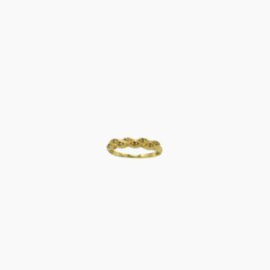 Anel ouro branco 2 pedras