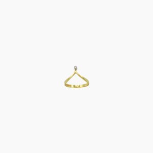 Anel de pérola em ouro amarelo