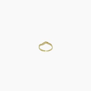 1/2 Aliança ouro amarelo com 3 esmeraldas e 4 diamantes lapidação navete 5 pontos