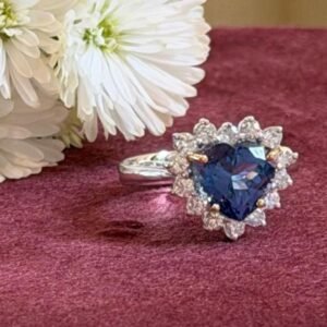 1/2 Aliança bolinha com 6 diamantes de 1 ponto