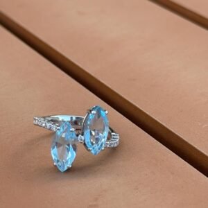 1/2 Porta aliança com 4 diamantes de 1 ponto