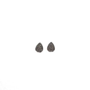 B0013 Brinco trevo com 6 diamantes lapidação gotas 3.5x 4,0, 6 esmeraldas 1.5 mm