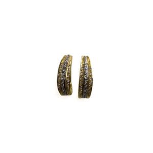 B0020 Brinco topazio suwis lapidaçâo lapidação coração 10x10mm