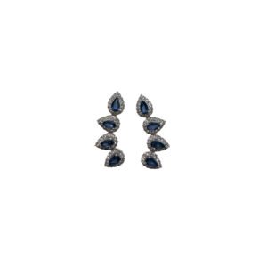 B0026 Brinco ear cuff safira com diamantes