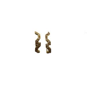 B0028 Brinco gota amarelo com diamantes