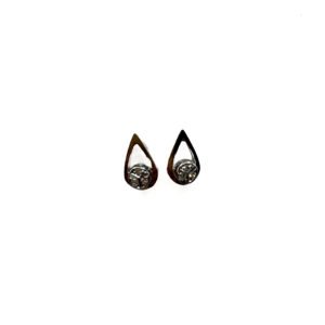B0032 Brinco pérola com mini diamante cravado