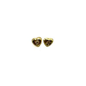 B0033 Brinco ouro amarelo, argola oval