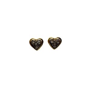 B0036 Brinco ouro amarelo pingente