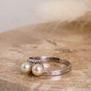 1/2 Porta aliança com 4 diamantes de 1 ponto